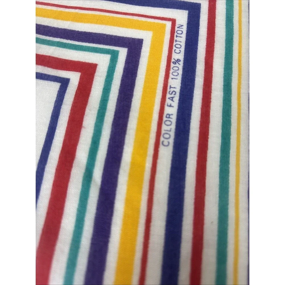 Vintage 80s/90s Hankerchief Hearts/Bright Colors Fast Color RN50811 Made Japan